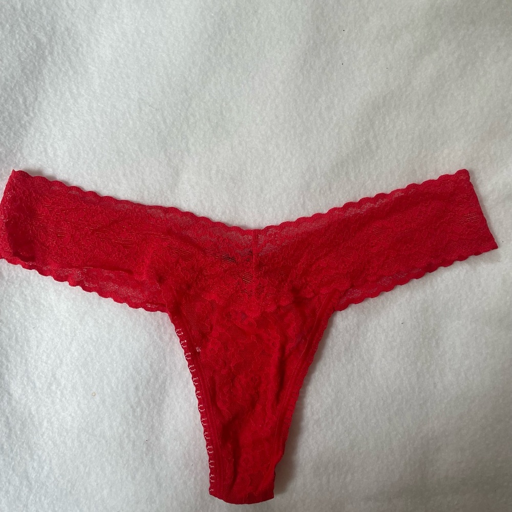 VS lace red thong